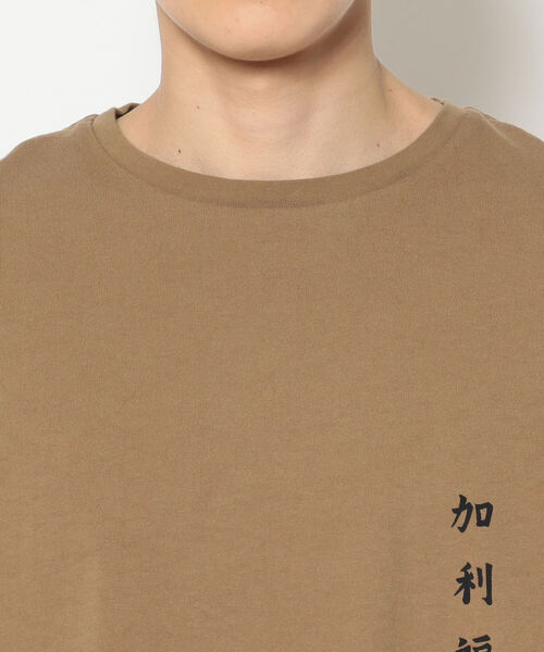 CAL O LINE（キャルオーライン）の「CAL O LINE /キャルオーライン　WAVE L/S TEE  CALIFORNIA（Tシャツ/カットソー・メンズ・ホワイト/ブラウン・MEDIUM/LARGE）」の6枚目の写真
