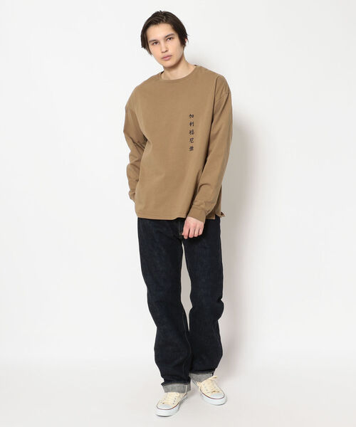 CAL O LINE（キャルオーライン）の「CAL O LINE /キャルオーライン　WAVE L/S TEE  CALIFORNIA（Tシャツ/カットソー・メンズ・ホワイト/ブラウン・MEDIUM/LARGE）」の11枚目の写真