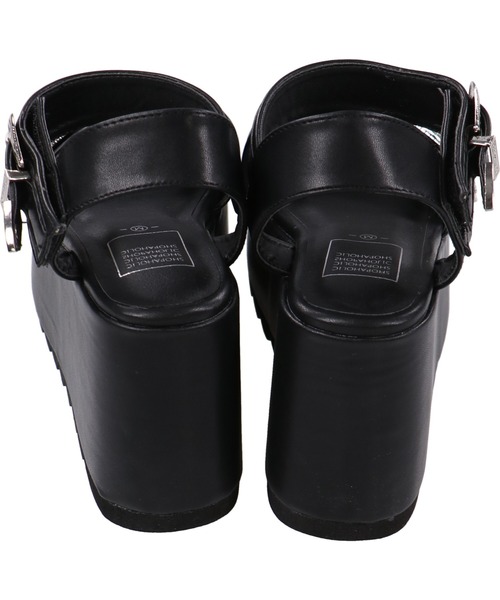 SPINNS（スピンズ）の「ウエスタンバックルベルト厚底サンダル（サンダル・レディース・ブラック/クリア・S/M/L）」の9枚目の写真