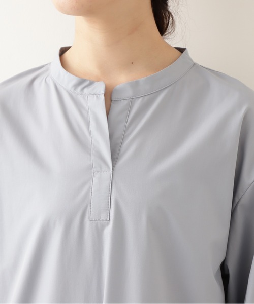 NATURAL BEAUTY BASIC（ナチュラルビューティーベーシック）の「切り替えギャザーシャツワンピース（ワンピース・レディース・ブルー/ベージュ/オフホワイト・MEDIUM）」の20枚目の写真