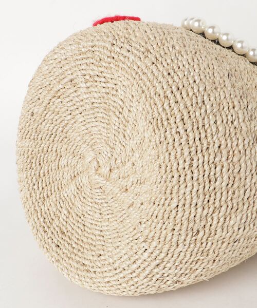 a-jolie（アジョリー）の「★【a-jolie/アジョリー】パールハートサングラスフェイスカゴバッグ(小)（かごバッグ・レディース・ブラック/ベージュ/ダークベージュ・FREE）」の7枚目の写真