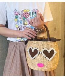 a-jolie | 【a-jolie/アジョリー】パールハートサングラスフェイスカゴバッグ(小)(かごバッグ)