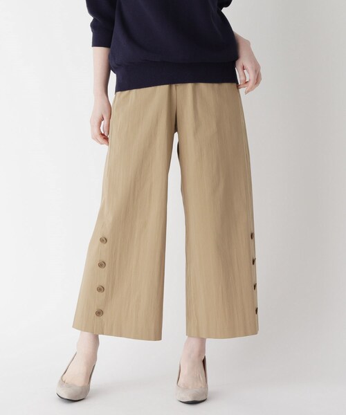 Airpapel（エアパペル）の「◆ラチネクロスワイドパンツ（その他パンツ・レディース・ネイビー/サンドベージュ/ホワイト系・09/11/07）」の2枚目の写真