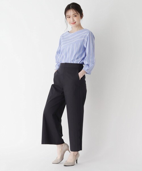 Airpapel（エアパペル）の「◆ラチネクロスワイドパンツ（その他パンツ・レディース・ネイビー/サンドベージュ/ホワイト系・09/11/07）」の11枚目の写真