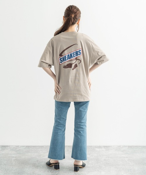 Rocky Monroe（ロッキーモンロー）の「オーバーサイズ パロディプリント 半袖 ビッグT（Tシャツ/カットソー・メンズ・オフホワイト/サックスブルー/ブラック/パープル/ホワイト系/ブラック系/ベージュ系/グリーン系/サックスブルー系/グレイッシュベージュ/グリーン/パープル系・L/S/M）」の21枚目の写真