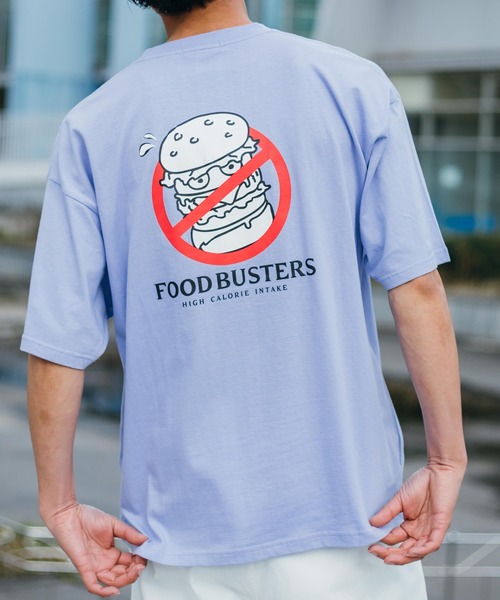 Rocky Monroe（ロッキーモンロー）の「オーバーサイズ パロディプリント 半袖 ビッグT（Tシャツ/カットソー・メンズ・オフホワイト/サックスブルー/ブラック/パープル/ホワイト系/ブラック系/ベージュ系/グリーン系/サックスブルー系/グレイッシュベージュ/グリーン/パープル系・L/S/M）」の17枚目の写真