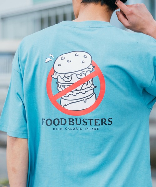 Rocky Monroe（ロッキーモンロー）の「オーバーサイズ パロディプリント 半袖 ビッグT（Tシャツ/カットソー・メンズ・オフホワイト/サックスブルー/ブラック/パープル/ホワイト系/ブラック系/ベージュ系/グリーン系/サックスブルー系/グレイッシュベージュ/グリーン/パープル系・L/S/M）」の16枚目の写真