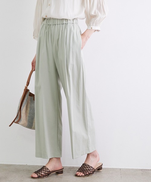 ROPE' PICNIC（ロペピクニック）の「レーヨンナイロンイージーワイドパンツ（その他パンツ・レディース・チャコールグレー/ベージュ/ライトグリーン/キャメル/パープル/ブルー・40/38/36）」の3枚目の写真