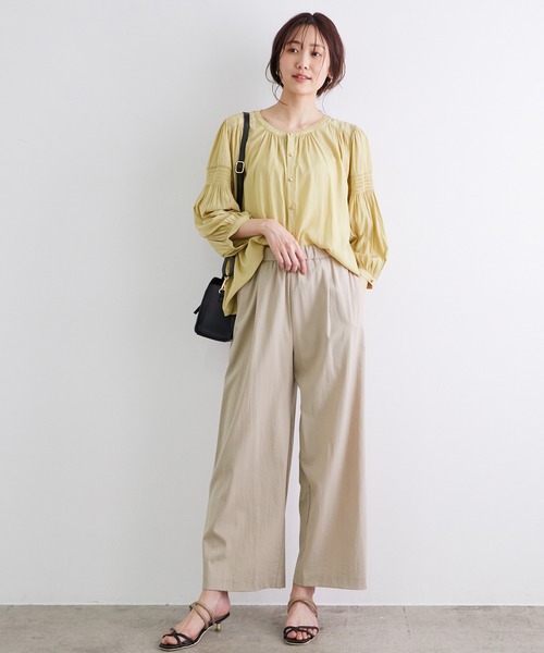 ROPE' PICNIC（ロペピクニック）の「レーヨンナイロンイージーワイドパンツ（その他パンツ・レディース・チャコールグレー/ベージュ/ライトグリーン/キャメル/パープル/ブルー・40/38/36）」の17枚目の写真