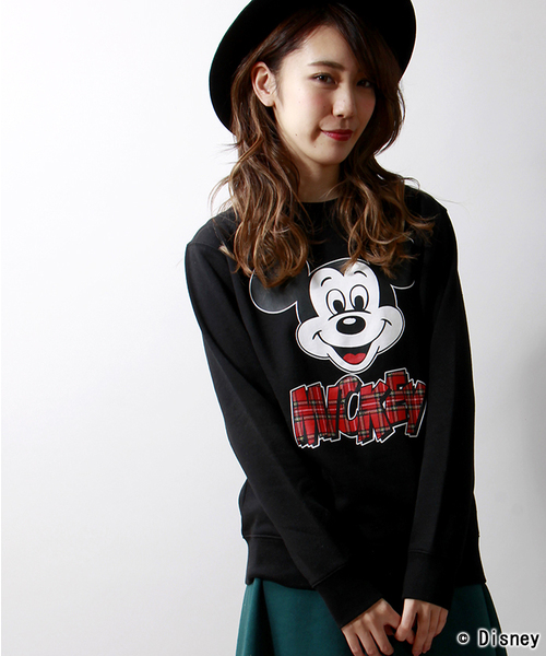 WEGO(ウィゴー)の「∴WEGO/プリントプルオーバー/MICKEY(スウェット・メンズ・ホワイト/ブラック・MEDIUM/LARGE)」の1枚目の写真