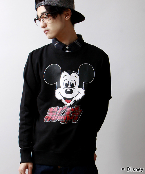 WEGO(ウィゴー)の「∴WEGO/プリントプルオーバー/MICKEY(スウェット・メンズ・ホワイト/ブラック・MEDIUM/LARGE)」の3枚目の写真