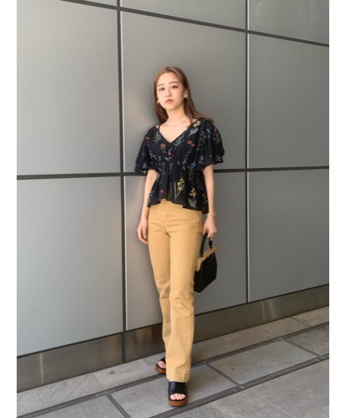 MOUSSY（マウジー）の「BOTANICAL RUFFLE ブラウス（シャツ