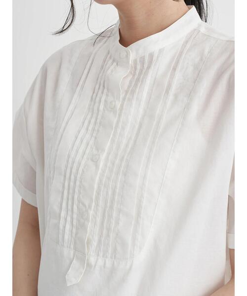 earth music&ecology(アースミュージックアンドエコロジー)の「サイドリボンピンタックチュニック *(Tシャツ/カットソー・レディース・オフホワイト/ブラック・FREE)」の10枚目の写真