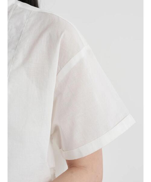 earth music&ecology(アースミュージックアンドエコロジー)の「サイドリボンピンタックチュニック *(Tシャツ/カットソー・レディース・オフホワイト/ブラック・FREE)」の11枚目の写真