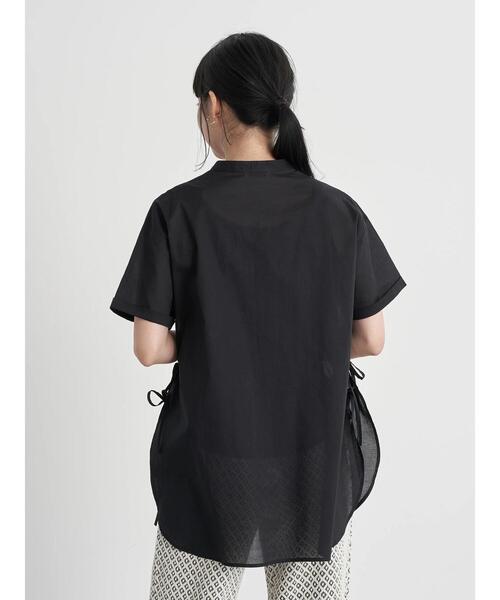 earth music&ecology(アースミュージックアンドエコロジー)の「サイドリボンピンタックチュニック *(Tシャツ/カットソー・レディース・オフホワイト/ブラック・FREE)」の20枚目の写真