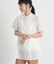 earth music&ecology | サイドリボンピンタックチュニック　＊(Tシャツ/カットソー)