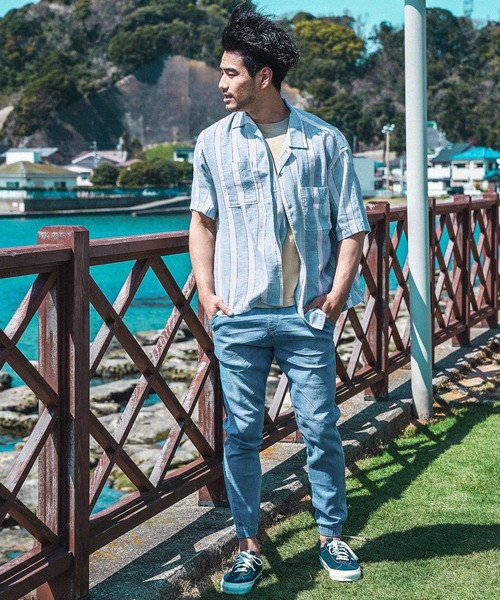 BAYFLOW（ベイフロー）の「SOFTデニムJOG（デニムパンツ・メンズ・ネイビー/ロイヤルブルー・SMALL/MEDIUM/LARGE）」の3枚目の写真