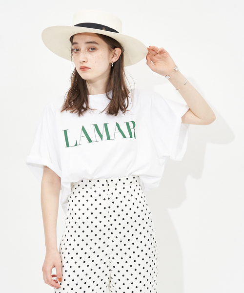 MICA&amp;DEAL ロゴ Tシャツ ヘムラウンド ラグランスリーブ MICA&DEAL（マイカアンドディール） tシャツ MARCIA”ヘムラウンドロゴ