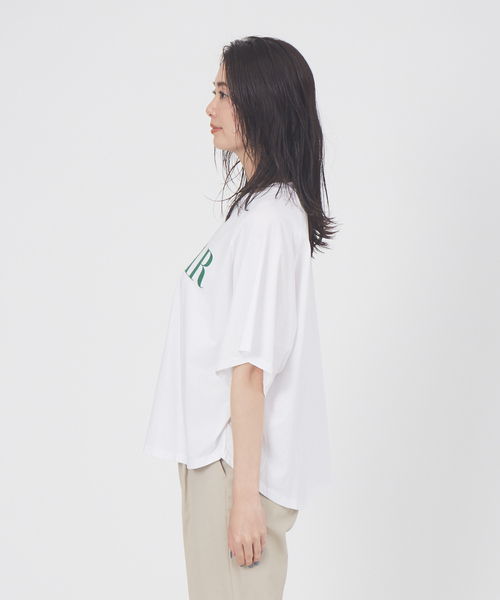 MICA&amp;DEAL ロゴ Tシャツ ヘムラウンド ラグランスリーブ MICA&DEAL（マイカアンドディール） tシャツ MARCIA”ヘムラウンドロゴ