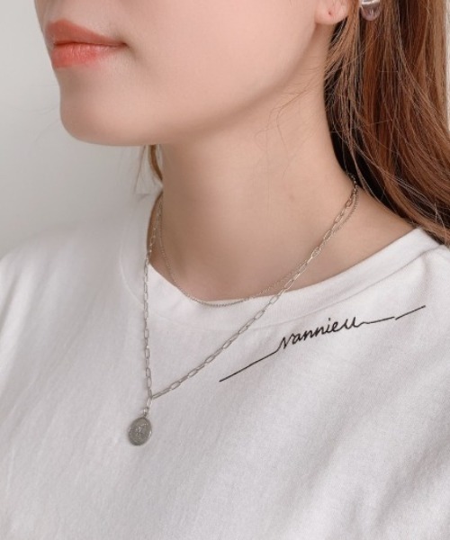 VANNIE U（ヴァニーユー）の「2連コインチェーンネックレス（ネックレス・レディース・シルバー・FREE）」の3枚目の写真