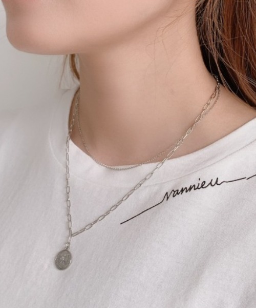 VANNIE U（ヴァニーユー）の「2連コインチェーンネックレス（ネックレス・レディース・シルバー・FREE）」の10枚目の写真