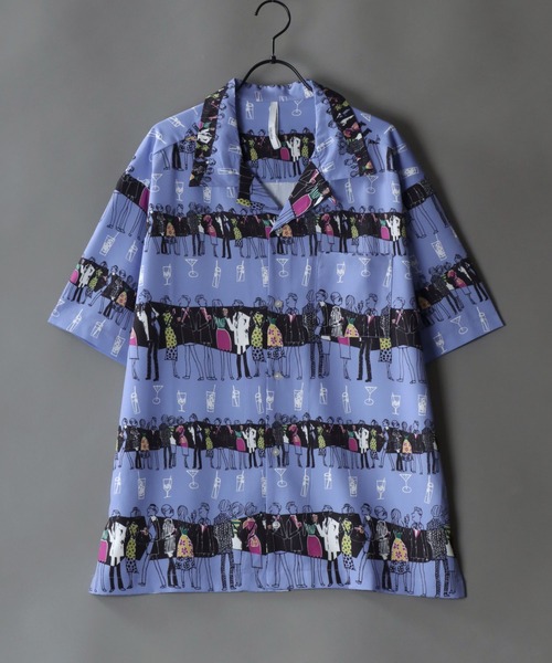 SITRY(シトリー)の「patterned all over Open Collar shirt/総柄 オープンカラーシャツ(シャツ/ブラウス・メンズ・ホワイト/ブラック/ホワイト系その他/ブラック系その他/ベージュ系その他/ホワイト系その他2/ブラック系その他2/ブラック系その他3/ホワイト系その他4/ブラック系その他4/サックスブルー/ブラック系その他5/ホワイト系その他5/イエロー/ラベンダー/ホワイト系その他3・M/LL/L/XL)」の15枚目の写真