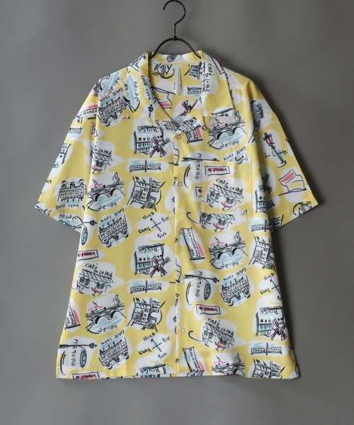 SITRY(シトリー)の「patterned all over Open Collar shirt/総柄 オープンカラーシャツ(シャツ/ブラウス・メンズ・ホワイト/ブラック/ホワイト系その他/ブラック系その他/ベージュ系その他/ホワイト系その他2/ブラック系その他2/ブラック系その他3/ホワイト系その他4/ブラック系その他4/サックスブルー/ブラック系その他5/ホワイト系その他5/イエロー/ラベンダー/ホワイト系その他3・M/LL/L/XL)」の16枚目の写真