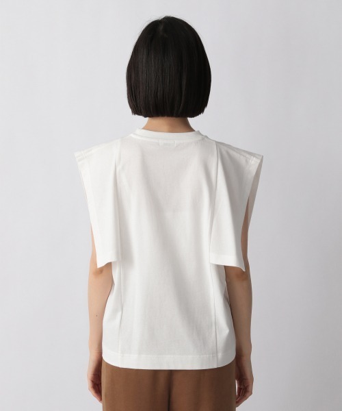 LOWRYS FARM(ローリーズファーム)の「スクエアスリーブSS 947811(Tシャツ/カットソー・レディース・ブラック/パープル/オフホワイト・FREE)」の5枚目の写真