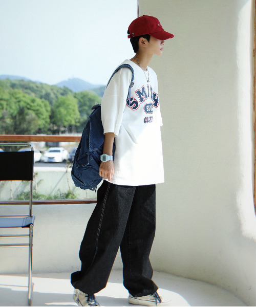 neos（ネオス）の「【neos -addictive design-】ビッグシルエット 刺繍 プリント ポンチ クルーネック Tシャツ（Tシャツ/カットソー・メンズ・ホワイト/ブラウン/グリーン/スミクロ・MEDIUM/LARGE）」の14枚目の写真