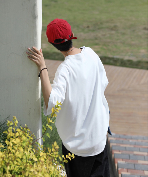 neos（ネオス）の「【neos -addictive design-】ビッグシルエット 刺繍 プリント ポンチ クルーネック Tシャツ（Tシャツ/カットソー・メンズ・ホワイト/ブラウン/グリーン/スミクロ・MEDIUM/LARGE）」の5枚目の写真