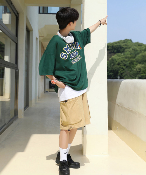 neos（ネオス）の「【neos -addictive design-】ビッグシルエット 刺繍 プリント ポンチ クルーネック Tシャツ（Tシャツ/カットソー・メンズ・ホワイト/ブラウン/グリーン/スミクロ・MEDIUM/LARGE）」の19枚目の写真