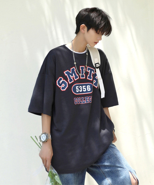 neos（ネオス）の「【neos -addictive design-】ビッグシルエット 刺繍 プリント ポンチ クルーネック Tシャツ（Tシャツ/カットソー・メンズ・ホワイト/ブラウン/グリーン/スミクロ・MEDIUM/LARGE）」の21枚目の写真