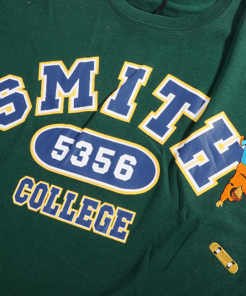 neos（ネオス）の「【neos -addictive design-】ビッグシルエット 刺繍 プリント ポンチ クルーネック Tシャツ（Tシャツ/カットソー・メンズ・ホワイト/ブラウン/グリーン/スミクロ・MEDIUM/LARGE）」の10枚目の写真