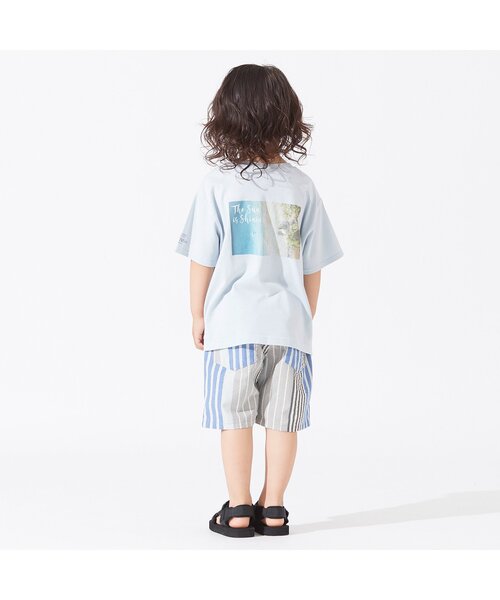 BREEZE（ブリーズ）の「もっとスズシーストライプパンツ 5分丈（その他パンツ・キッズ・ベージュ/ブルー/グリーン・120/130/150/90/110/100/140）」の5枚目の写真