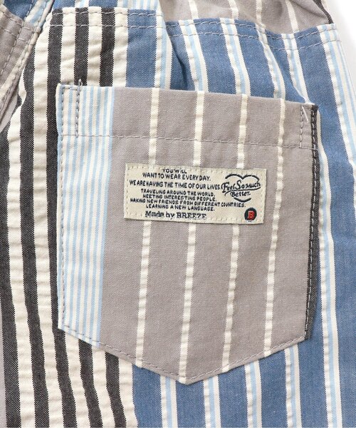 BREEZE（ブリーズ）の「もっとスズシーストライプパンツ 5分丈（その他パンツ・キッズ・ベージュ/ブルー/グリーン・120/130/150/90/110/100/140）」の13枚目の写真