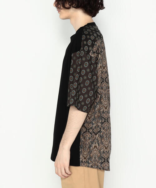 TOMORROWLAND （トゥモローランド）の「【WEB限定】コットンジャージー ペイズリーシャツコンビ クルーネックTシャツ（Tシャツ/カットソー・メンズ・ブラック系その他・S/M/L）」の5枚目の写真