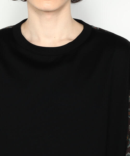 TOMORROWLAND （トゥモローランド）の「【WEB限定】コットンジャージー ペイズリーシャツコンビ クルーネックTシャツ（Tシャツ/カットソー・メンズ・ブラック系その他・S/M/L）」の8枚目の写真