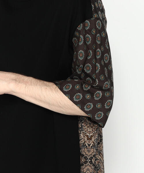 TOMORROWLAND （トゥモローランド）の「【WEB限定】コットンジャージー ペイズリーシャツコンビ クルーネックTシャツ（Tシャツ/カットソー・メンズ・ブラック系その他・S/M/L）」の9枚目の写真