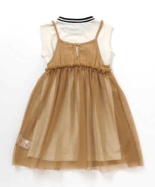 BREEZE(ブリーズ)の「チュールキャミワンピースセット(ワンピース・キッズ・オレンジ/ミント・120/110/90/80/140/130/100)」の4枚目の写真