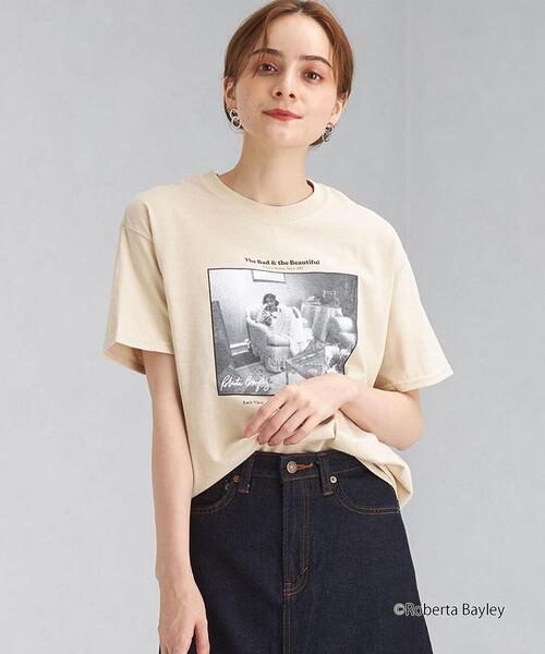 GOOD ROCK SPEED(グッドロックスピード)の「【別注】<GOOD ROCK SPEED> ROBERTA BAYLEY ショートスリーブ Tシャツ(Tシャツ/カットソー・レディース・オフホワイト/ブラック/ベージュ・FREE)」の3枚目の写真