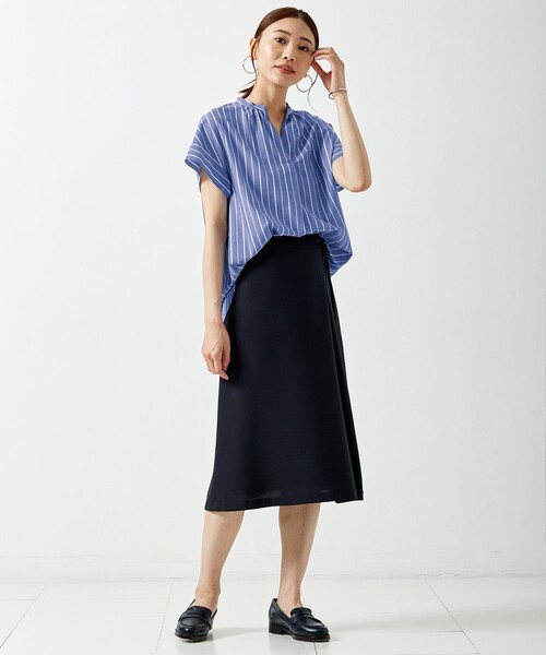 J.PRESS Ladies(J.プレス レディス)の「【WEB限定・UVケア・接触冷感】シャツ×パンツ ツインセット(セットアップ・レディース・ブルー系1/ライトグレー系1/ピンク系1/ホワイト系・XS)」の7枚目の写真
