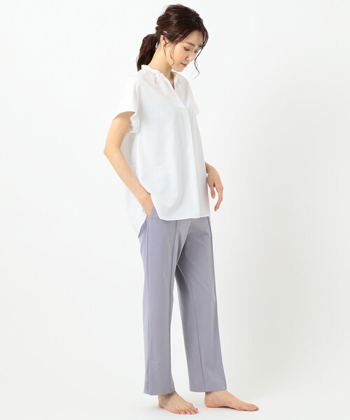 J.PRESS Ladies(J.プレス レディス)の「【WEB限定・UVケア・接触冷感】シャツ×パンツ ツインセット(セットアップ・レディース・ブルー系1/ライトグレー系1/ピンク系1/ホワイト系・XS)」の11枚目の写真