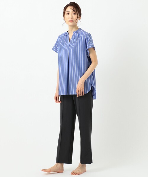 J.PRESS Ladies(J.プレス レディス)の「【WEB限定・UVケア・接触冷感】シャツ×パンツ ツインセット(セットアップ・レディース・ブルー系1/ライトグレー系1/ピンク系1/ホワイト系・XS)」の12枚目の写真