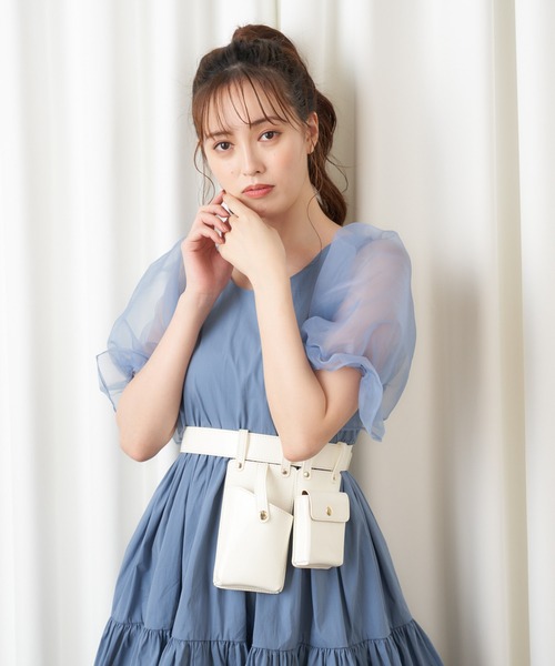 MIIA(ミーア)の「エナメルマルチベルト(ベルト・レディース・パープル/オフホワイト・FREE)」の2枚目の写真