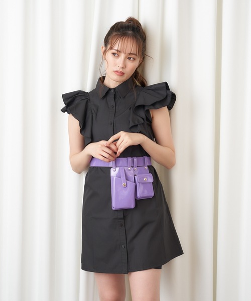 MIIA(ミーア)の「エナメルマルチベルト(ベルト・レディース・パープル/オフホワイト・FREE)」の4枚目の写真