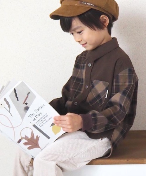 MAKE YOUR DAY(メイクユアデイ)の「ネルチェックシャツ■80~140cm(シャツ/ブラウス・キッズ・レッド/イエロー/マルチ・90/100/110/120/80/130/140)」の3枚目の写真