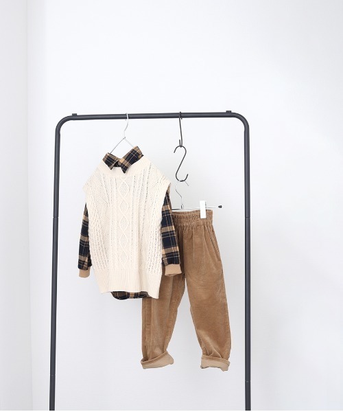 MAKE YOUR DAY(メイクユアデイ)の「ネルチェックシャツ■80~140cm(シャツ/ブラウス・キッズ・レッド/イエロー/マルチ・90/100/110/120/80/130/140)」の7枚目の写真