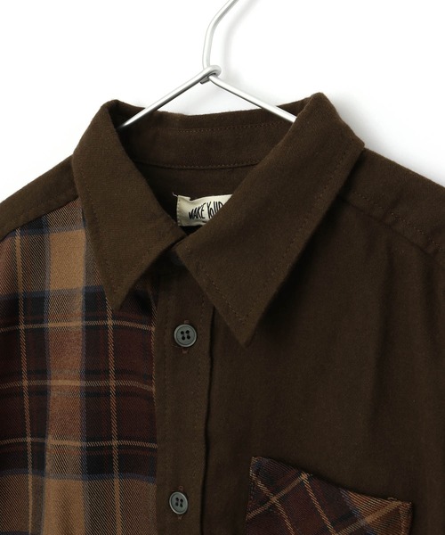 MAKE YOUR DAY(メイクユアデイ)の「ネルチェックシャツ■80~140cm(シャツ/ブラウス・キッズ・レッド/イエロー/マルチ・90/100/110/120/80/130/140)」の16枚目の写真