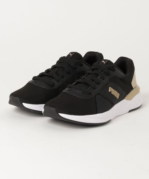 PUMA(プーマ)の「PUMA/プーマ プーマ ローズ メタリック ポップ カジュアル スニーカー 381080(スニーカー・レディース・ブラック×ゴールド/グレー系その他7・23.0cm/24.0cm/25.0cm)」の2枚目の写真