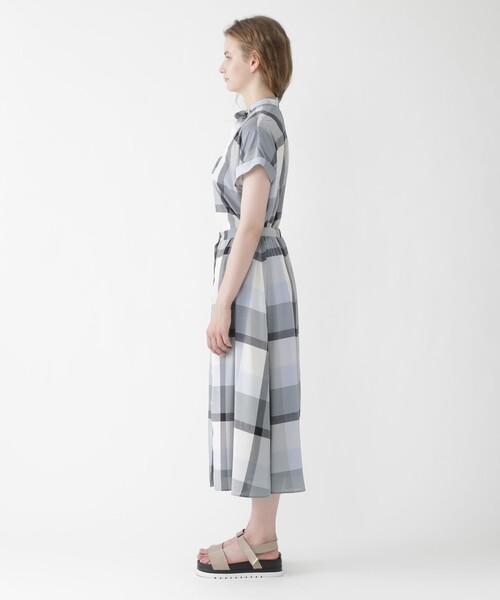 クレストブリッジ チェックドレープローンフロントボタンスカート BLUE LABEL CRESTBRIDGE（ブルーレーベルクレストブリッジ）の